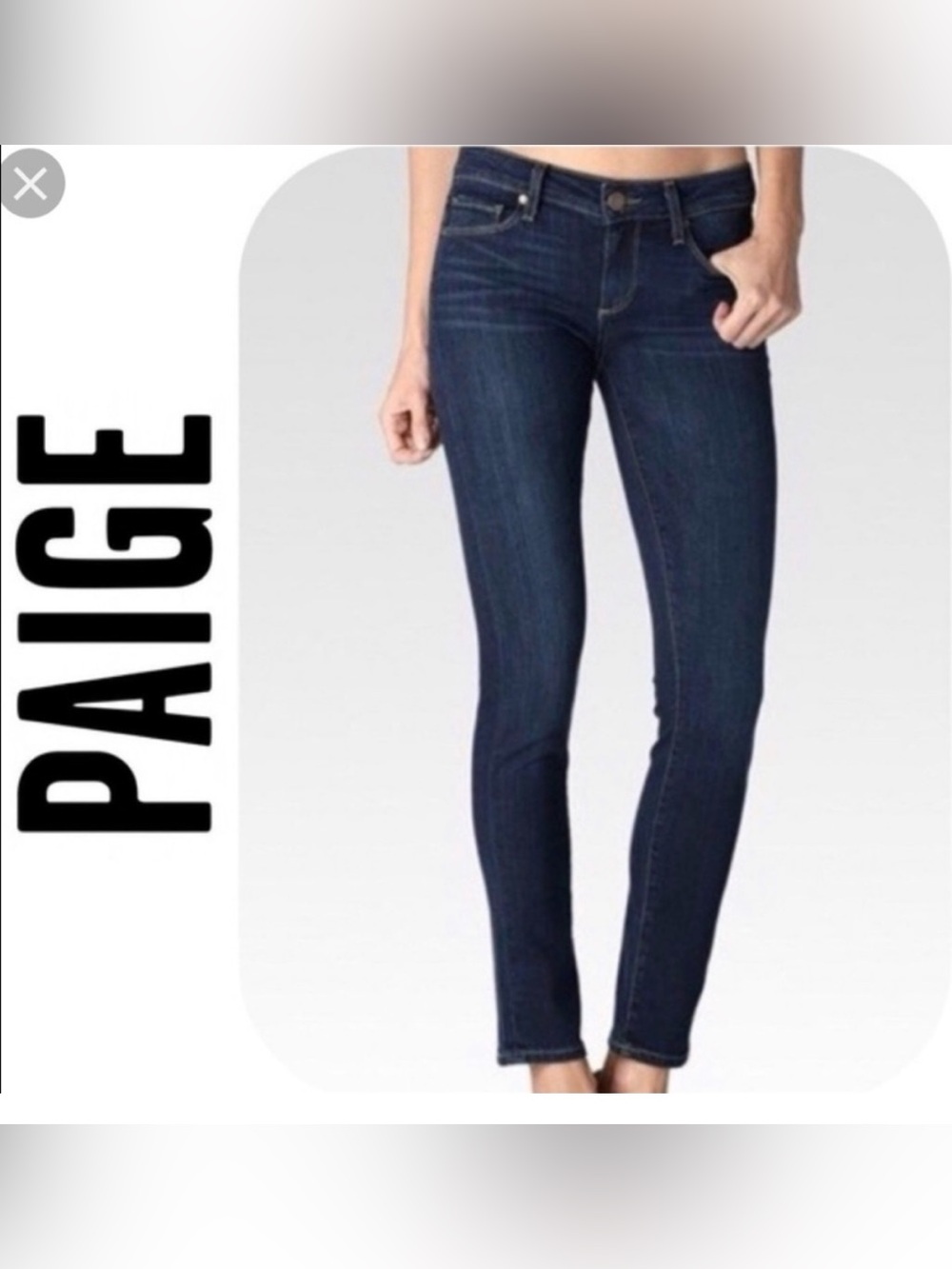 PAIGE Skyline Ankle Peg Skinny Dark Wash Jeans for Women Size 29 - Picture 7 of 7